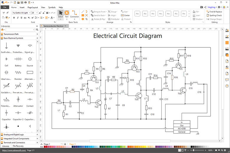 electrical circuit diagram