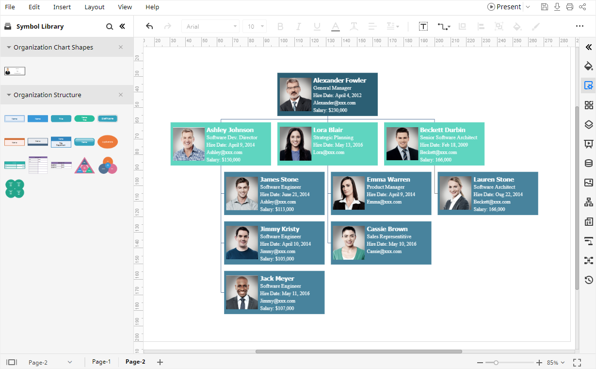 Google Org Chart Builder