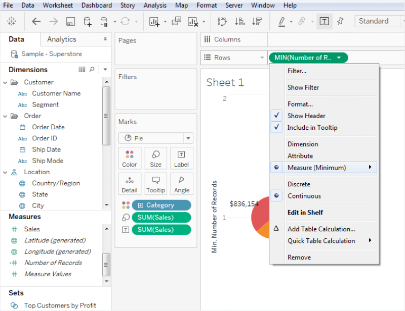 How to create a Doughnut Chart in Tableau | EdrawMax Online