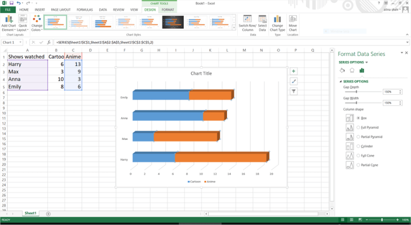 How to Create a Stacked Bar Chart in Excel