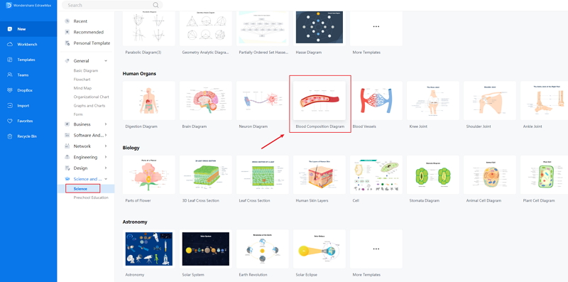 How to Create Blood Composition Drawing Online