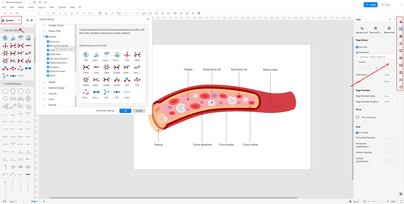 How to Create Blood Composition Drawing Online