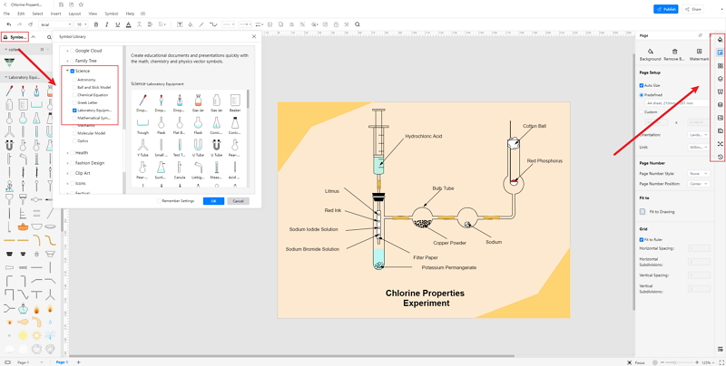 How to Create Chlorine Experiment Diagram Online