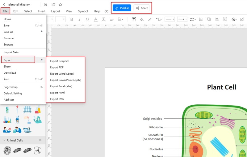 How to Create Plant Cell Diagram Online