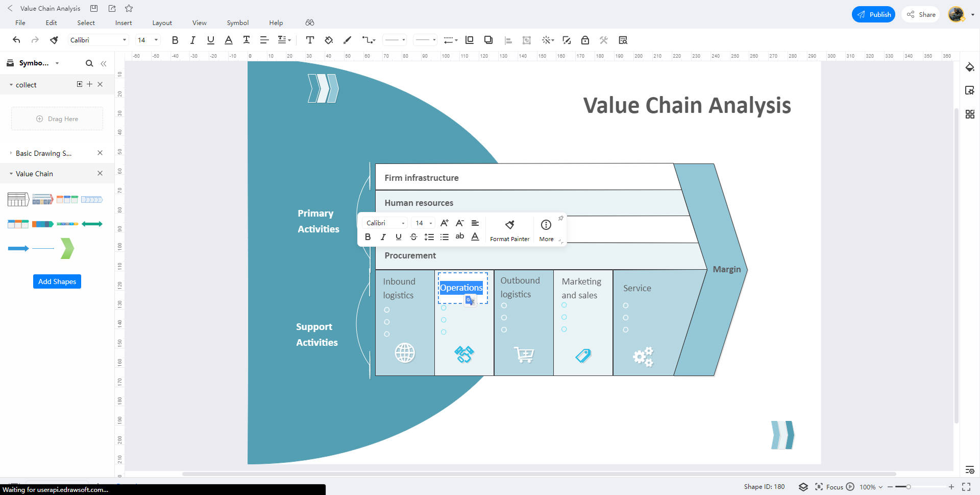 How to Draw Value Chain Analysis Online