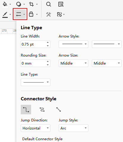 line style button