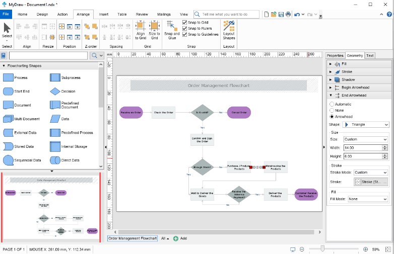 using mydraw for making flowcharts free