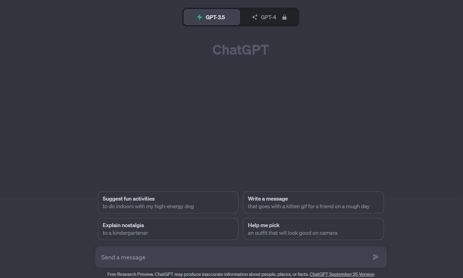 chatgpt interface