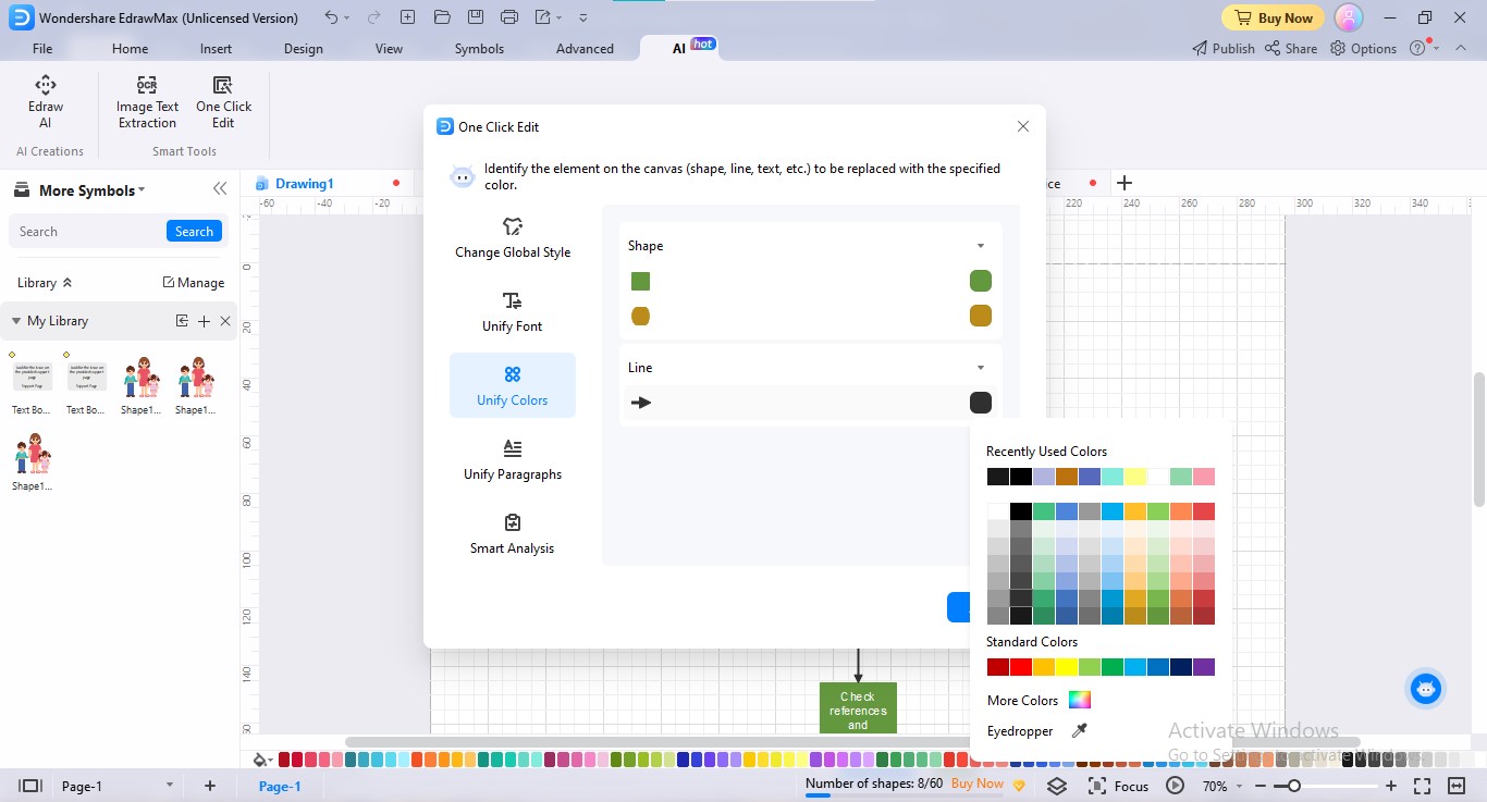 edrawmax unifying colors ai diagram