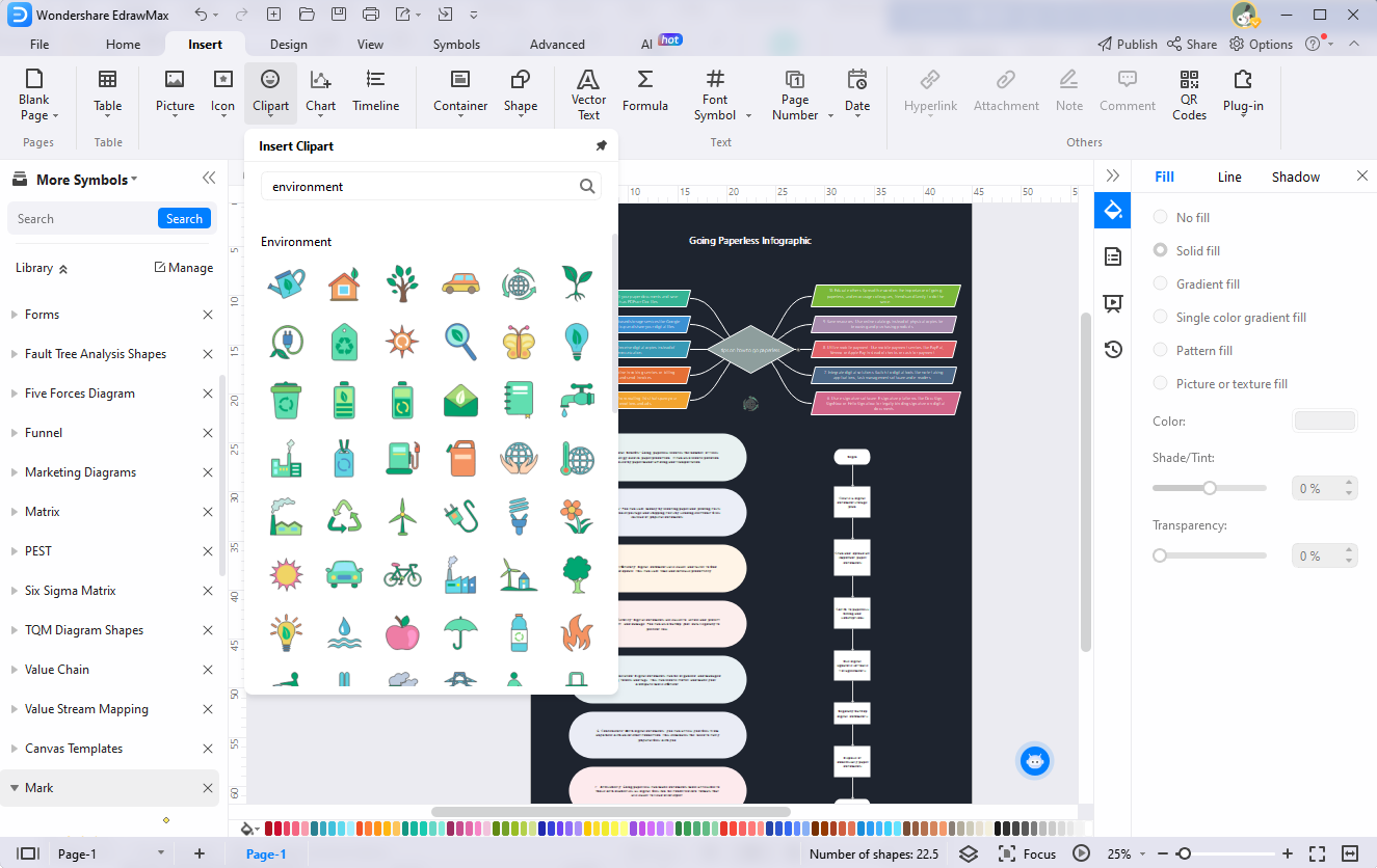 edrawmax elegir imágenes prediseñadas