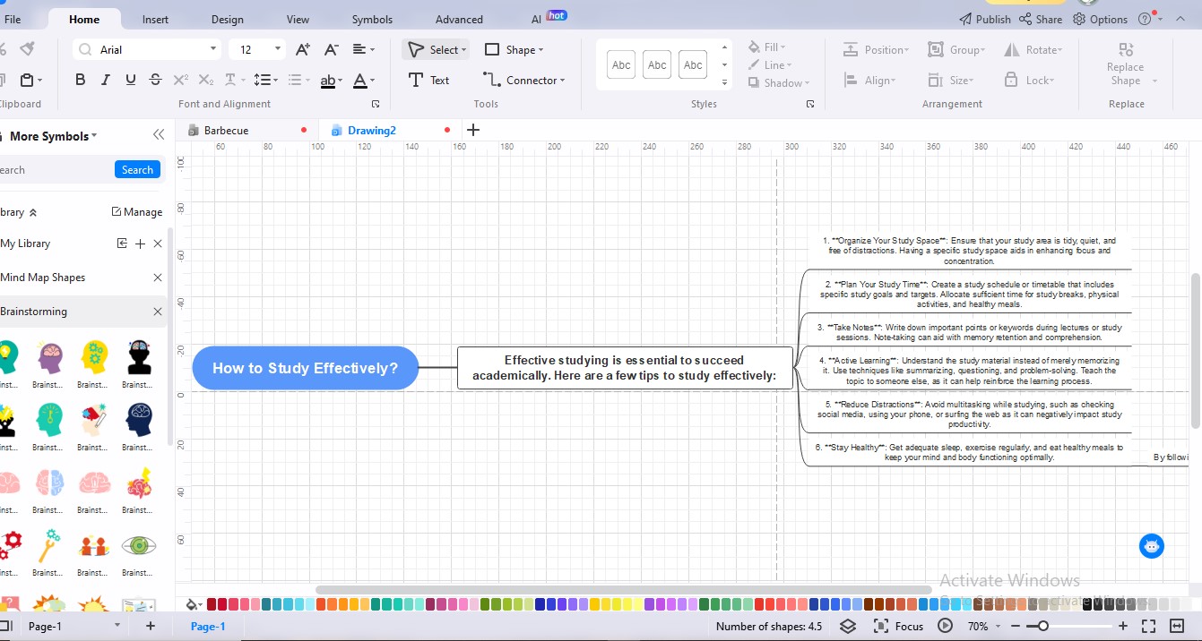 edraw ai erzeugt Mind Map