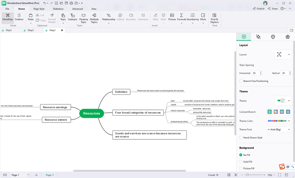 adding informaiton to edrawmind map