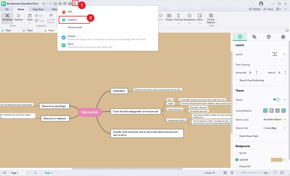 edrawmind mind map export