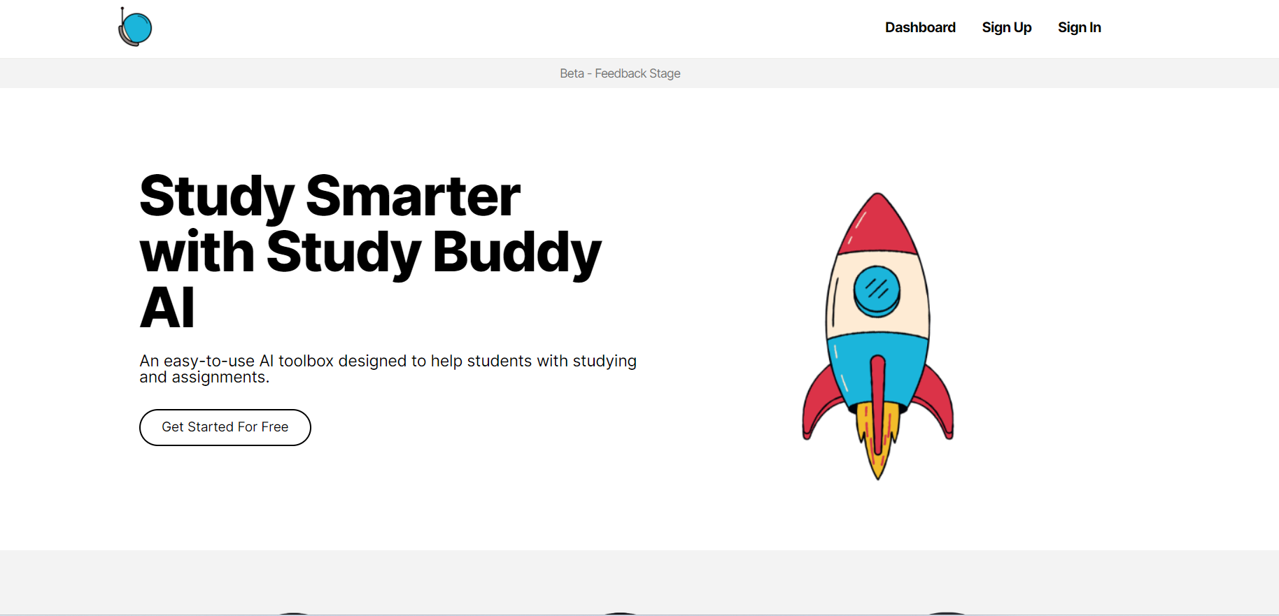 pantalla de inicio de la herramienta studybuddy ai