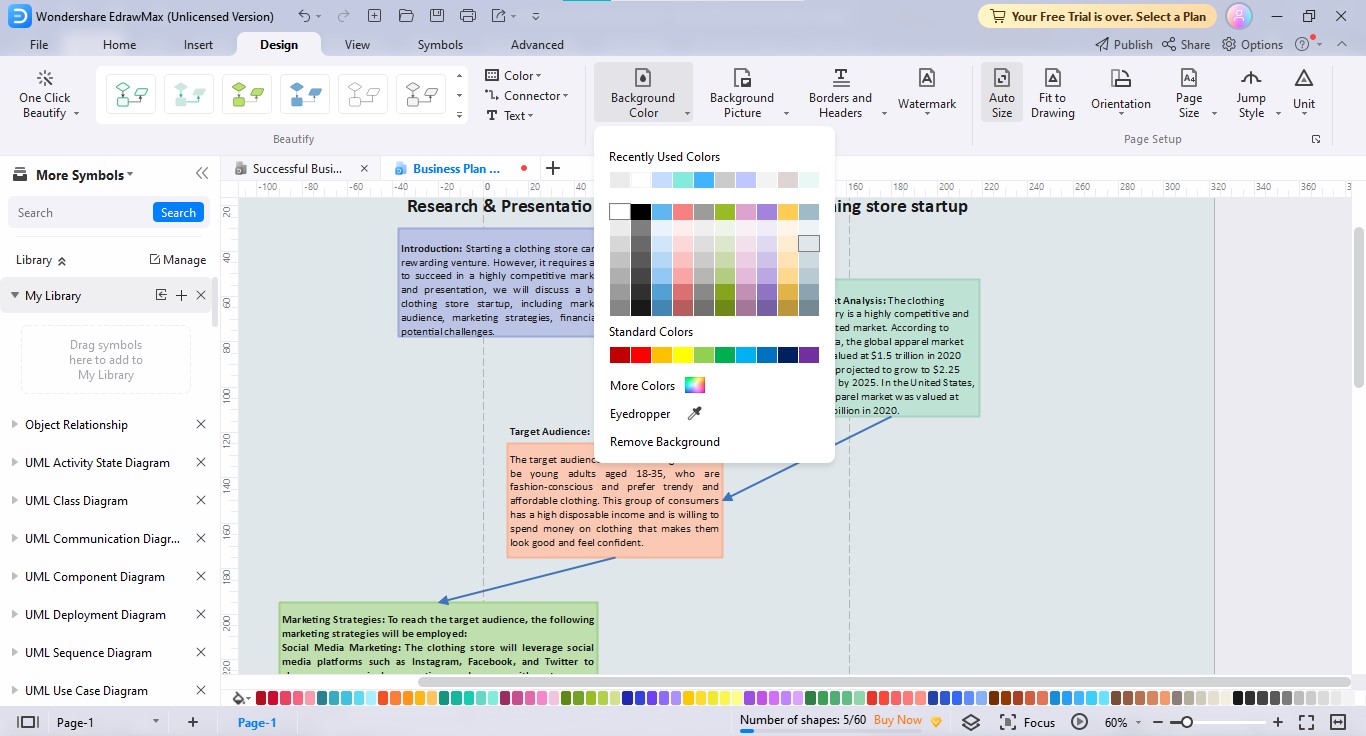 edrawmax presentation customization