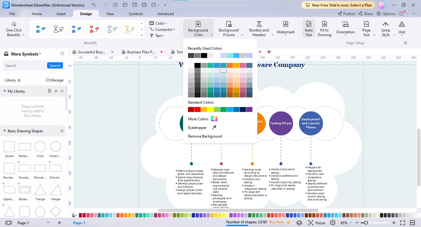 customizing edrawmax work schedule