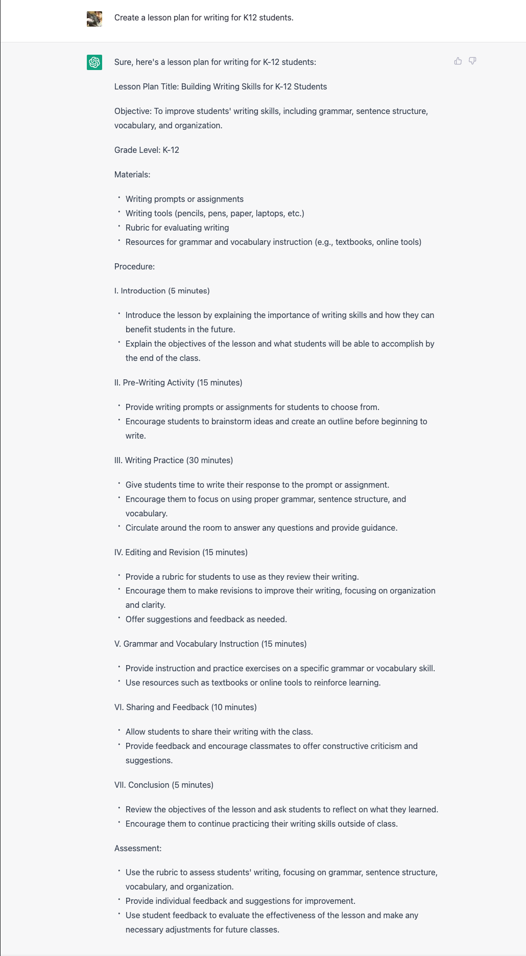 ChatGPT Examples Helping Teachers To Create Lesson Plans