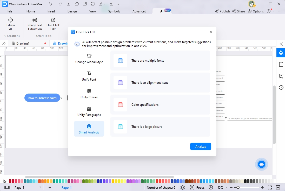 edraw carte analyse intelligente