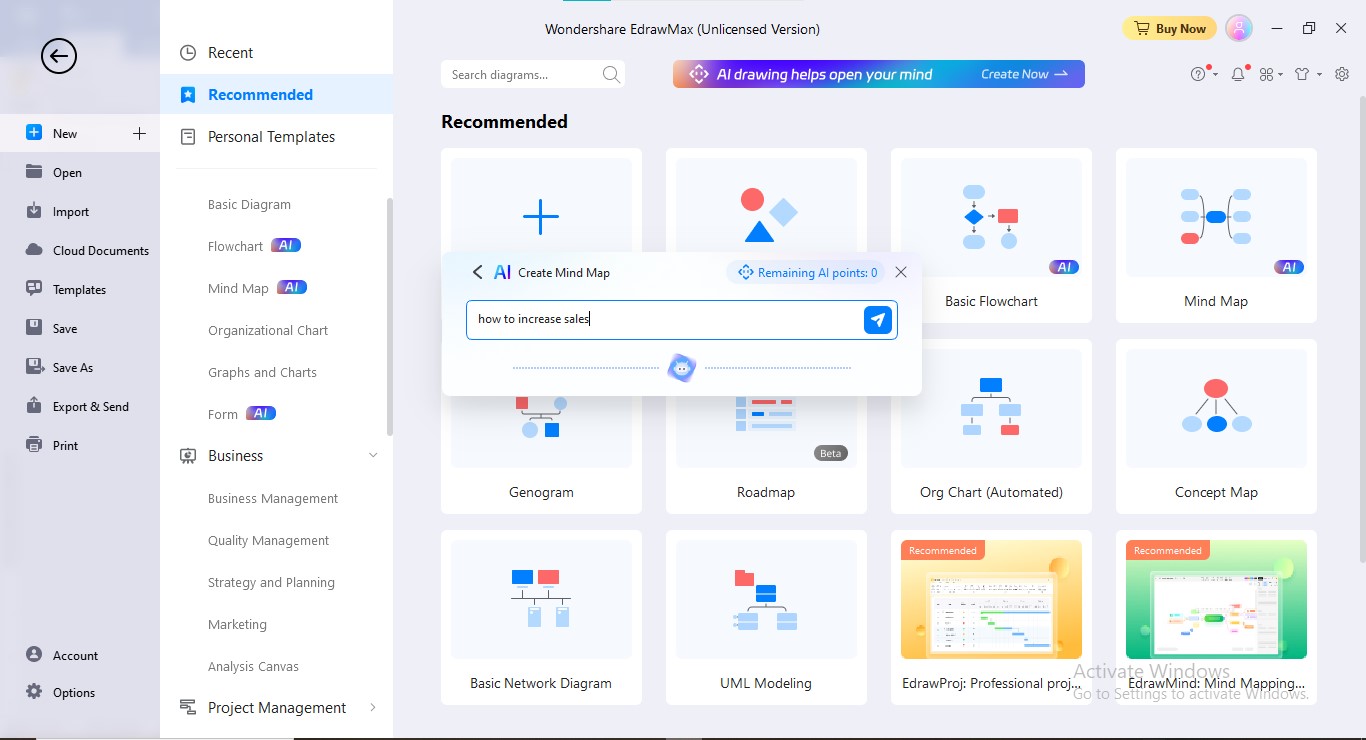 ai concept map abfrage eingeben edrawmax