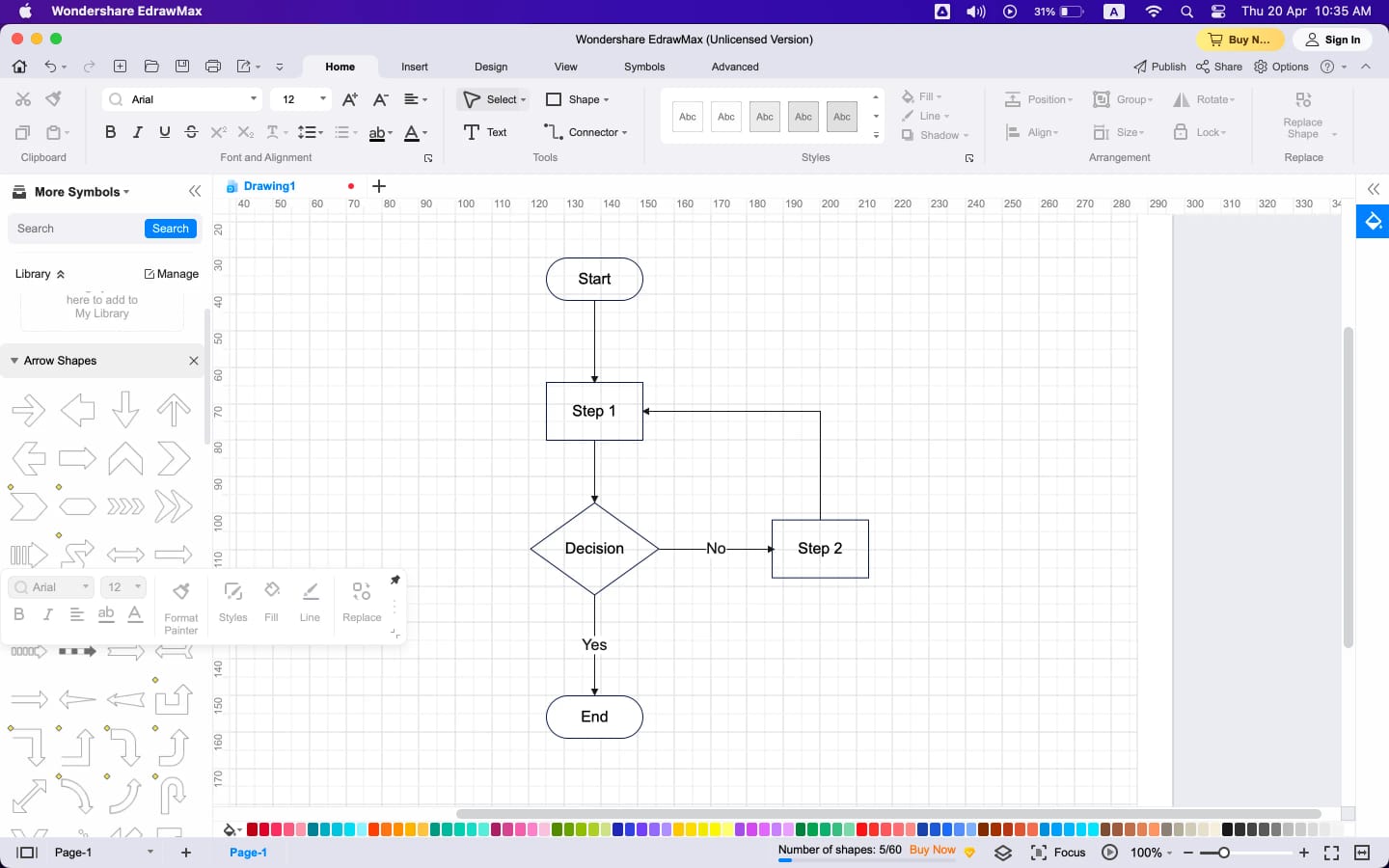 construire la structure de l'organigramme