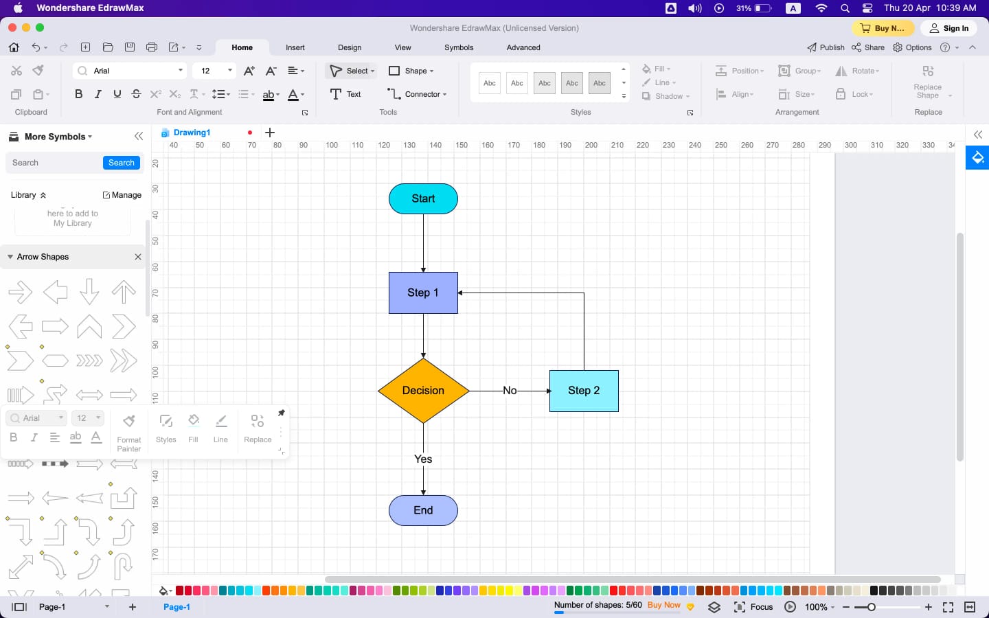 personnaliser l'organigramme dans edrawmax