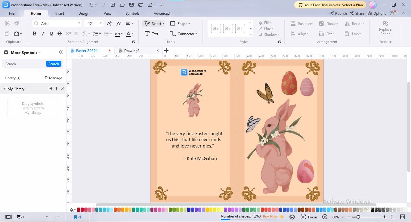 edrawmax easter printable adding content