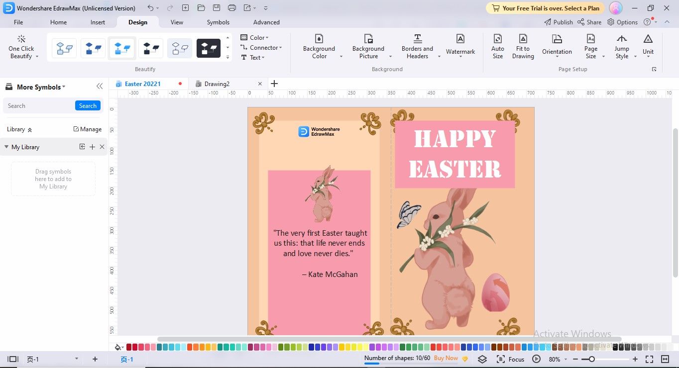 edrawmax easter printable customization