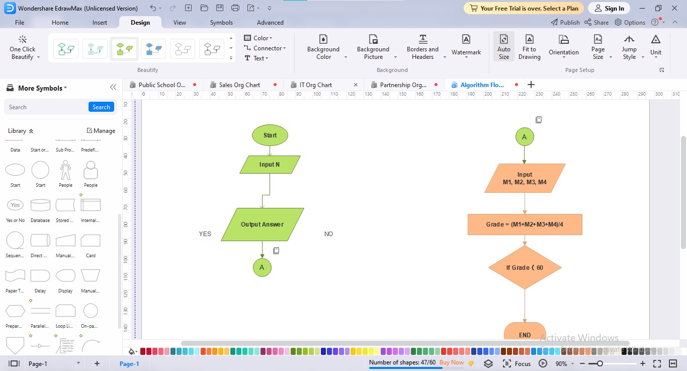 personnalisation de l'organigramme edrawmax