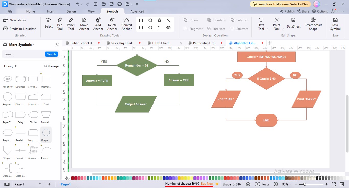 page connector flowchart edrawmax