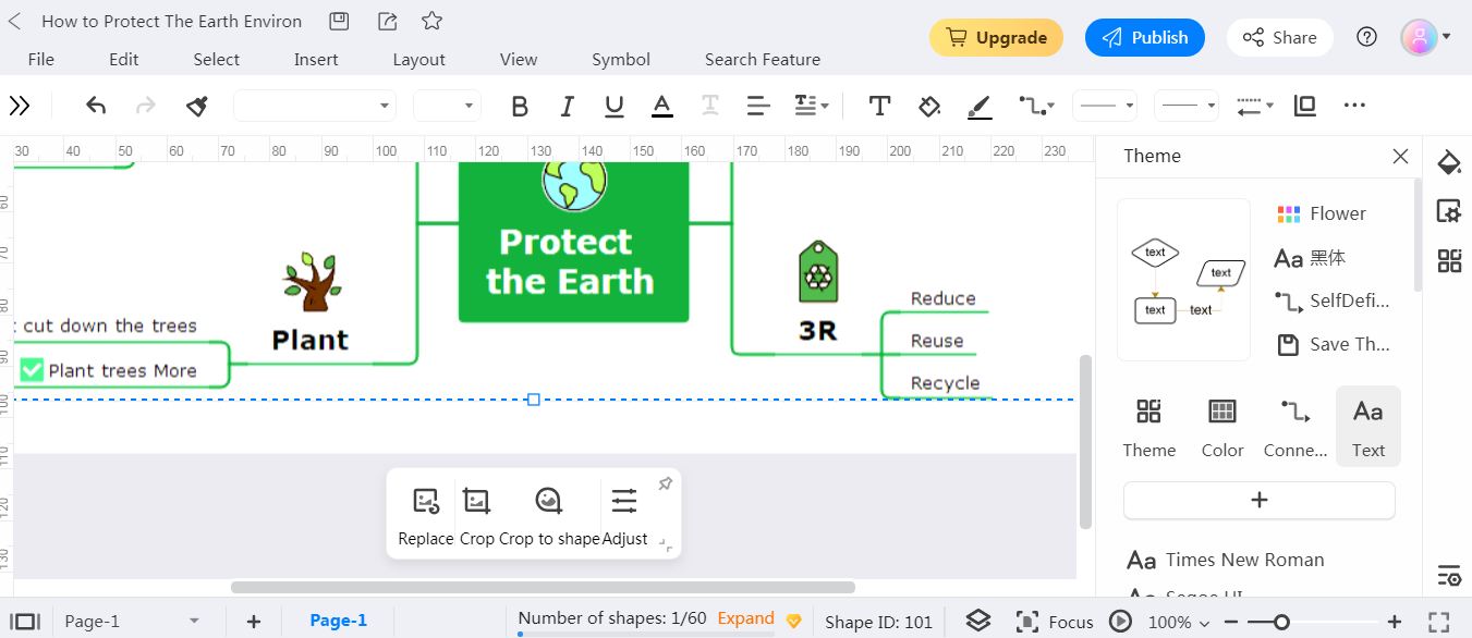 custom coloring and theme in edrawmax