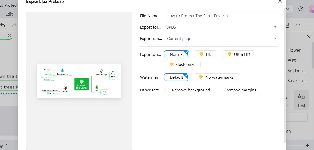 export save the environment diagram