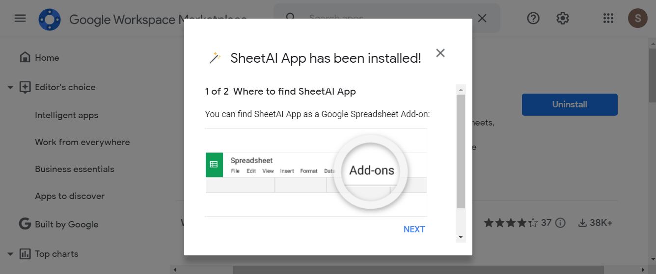 sheets ai in google sheets