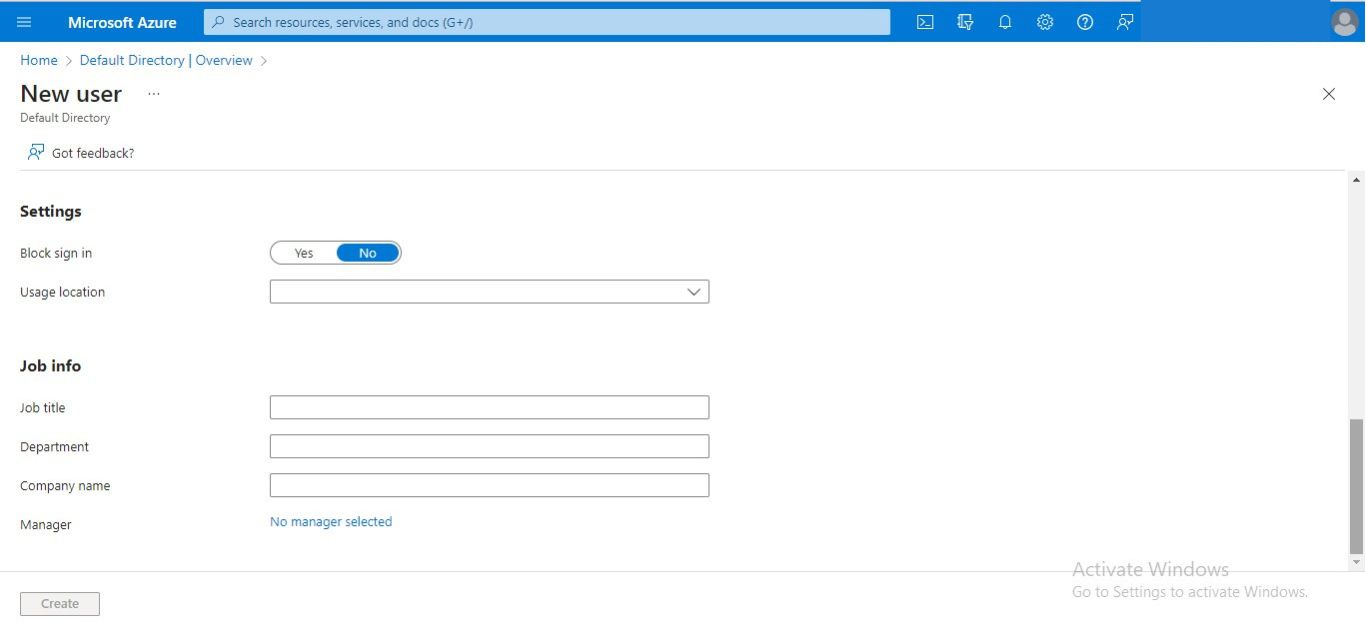 info utilisateur ms azure directory