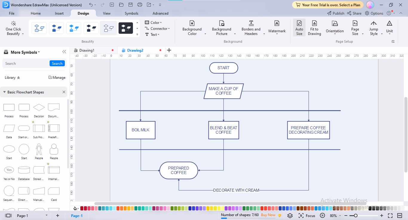 customizing edrawmax parallel processing flowchart