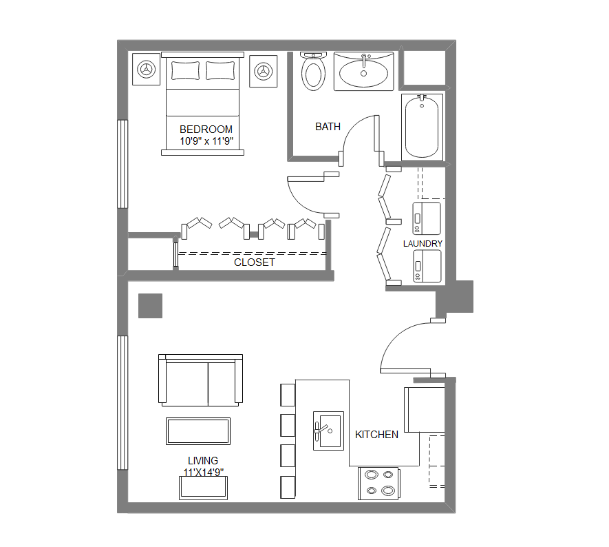 One Room Apartment Layout one-room-apartment-layout
