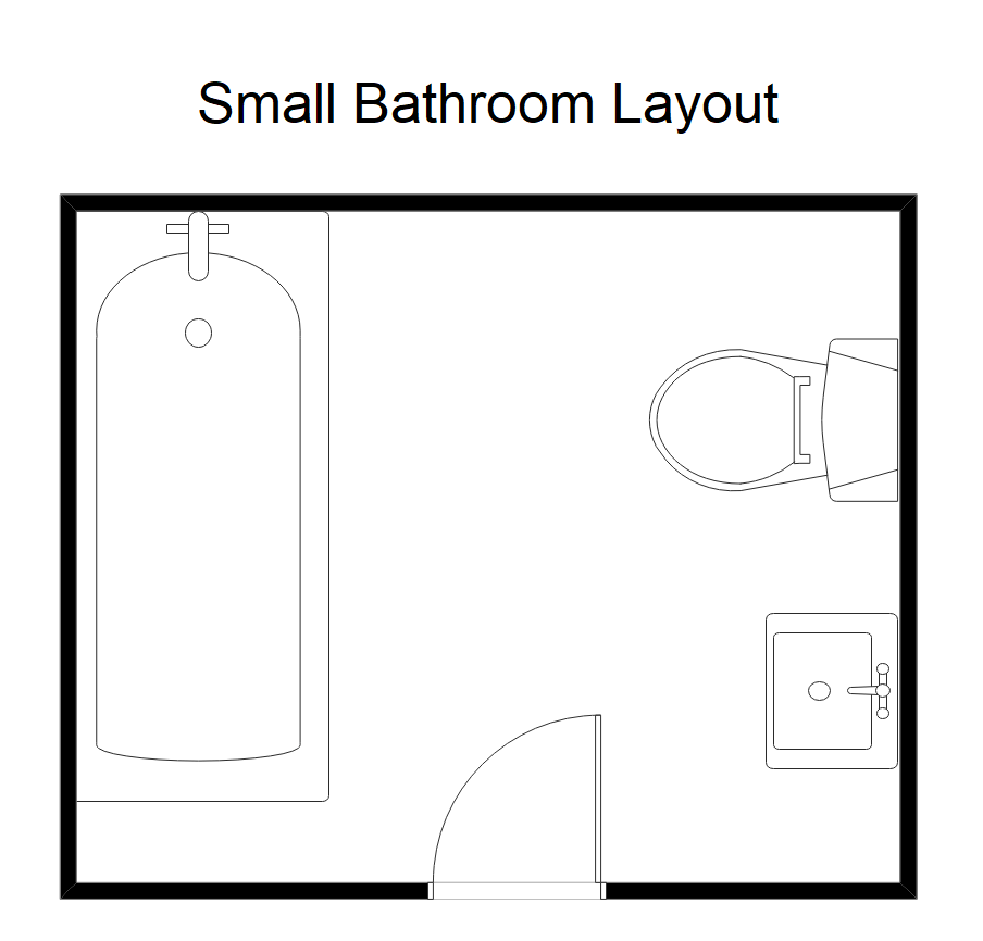 Plan d'une petite salle de bain