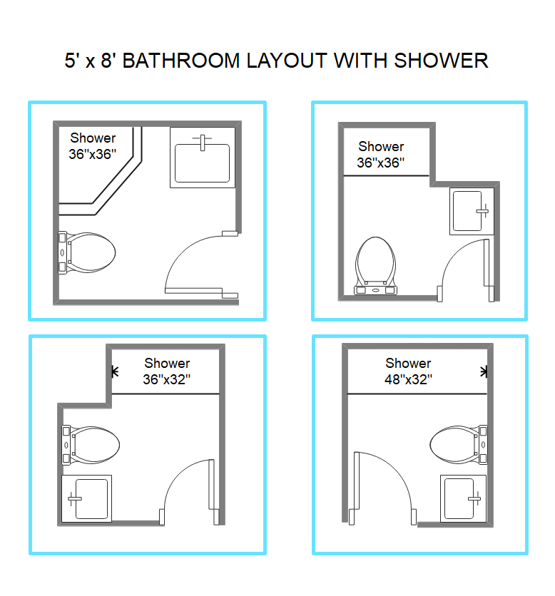 5x8 Bathroom Layout 