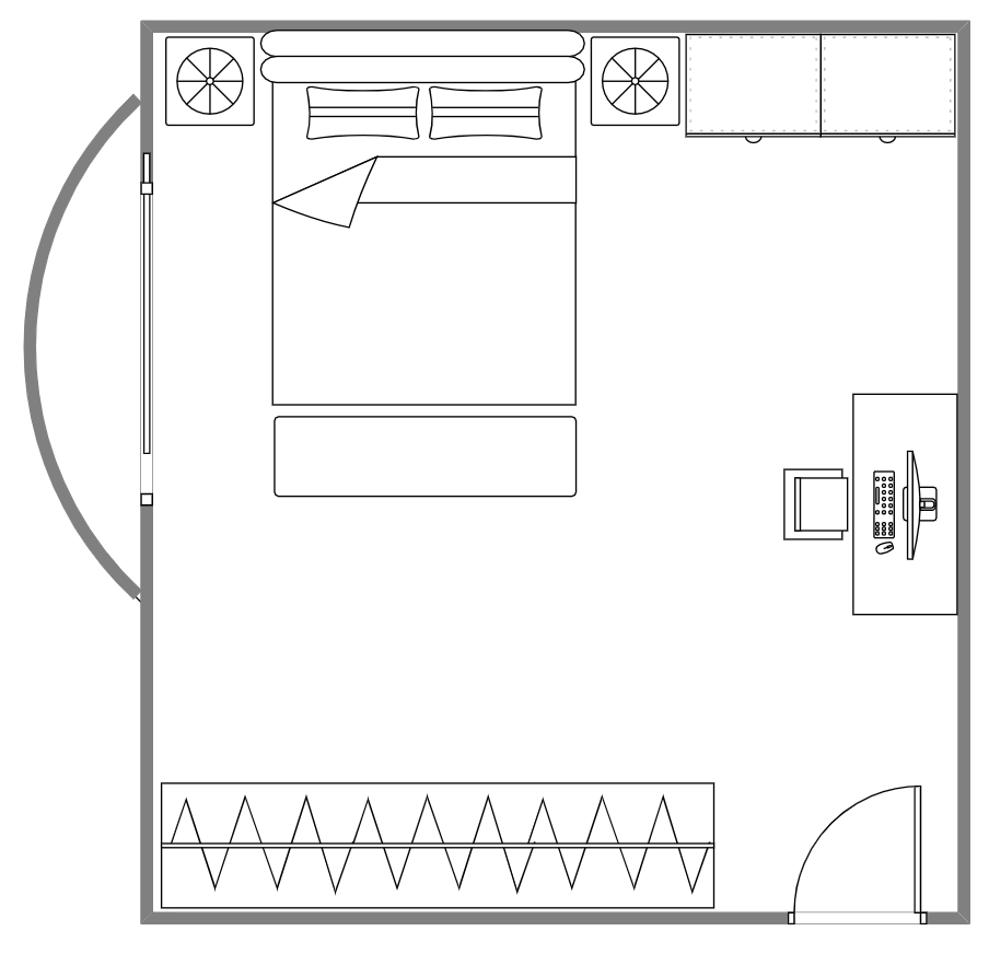 Free Editable Bedroom Layouts