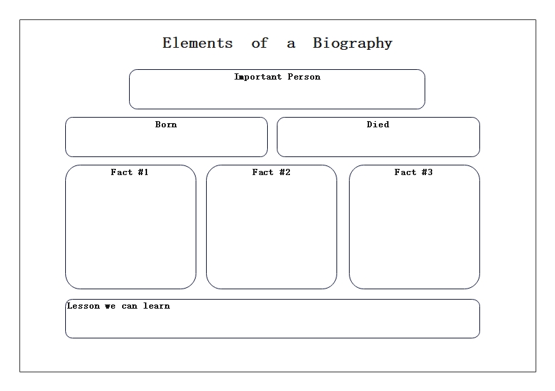 biography essay organizer