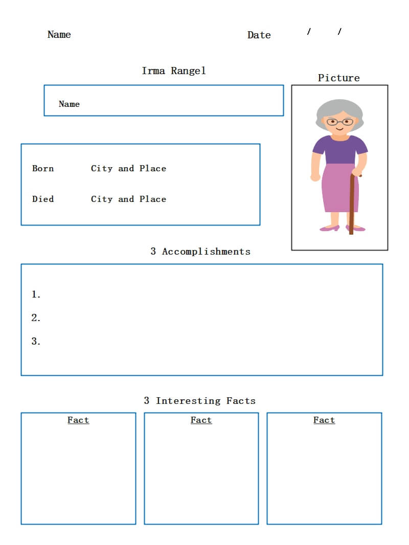 Free Biography Graphic Organizer