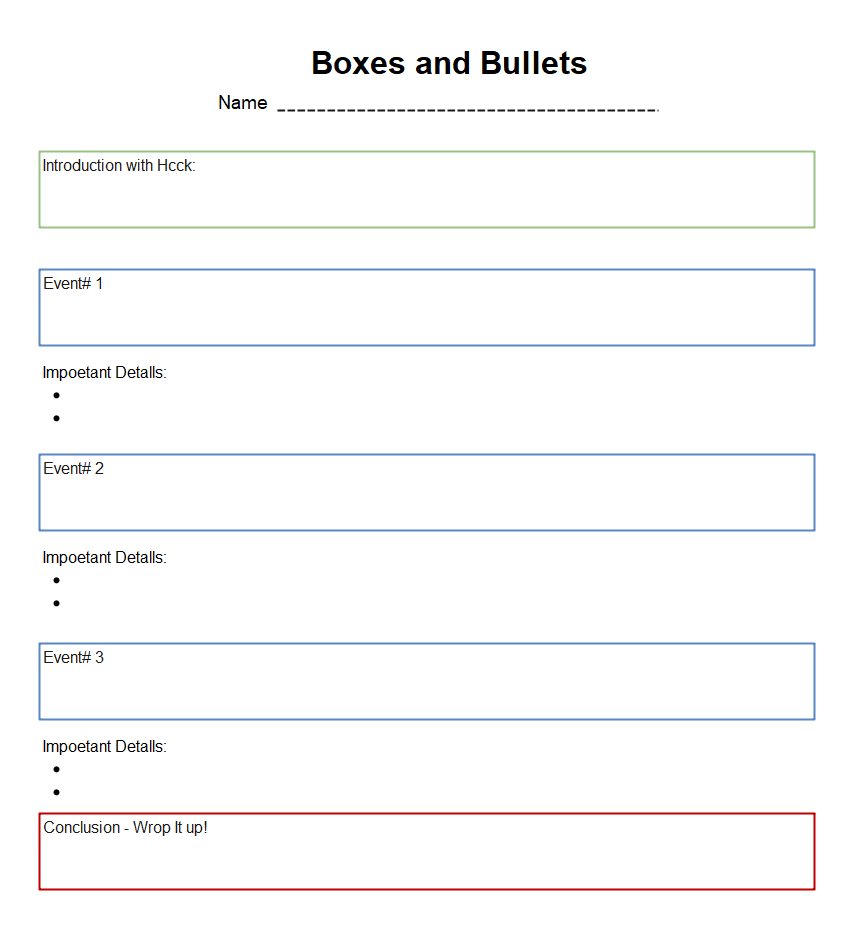 Boxes And Bullets Graphic Organizer Examples EdrawMax Online