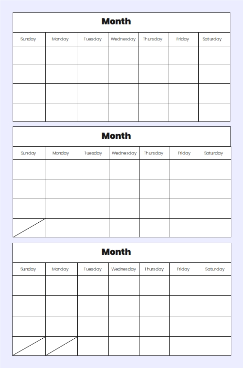 Free Editable Blank Calendar Examples | EdrawMax Online