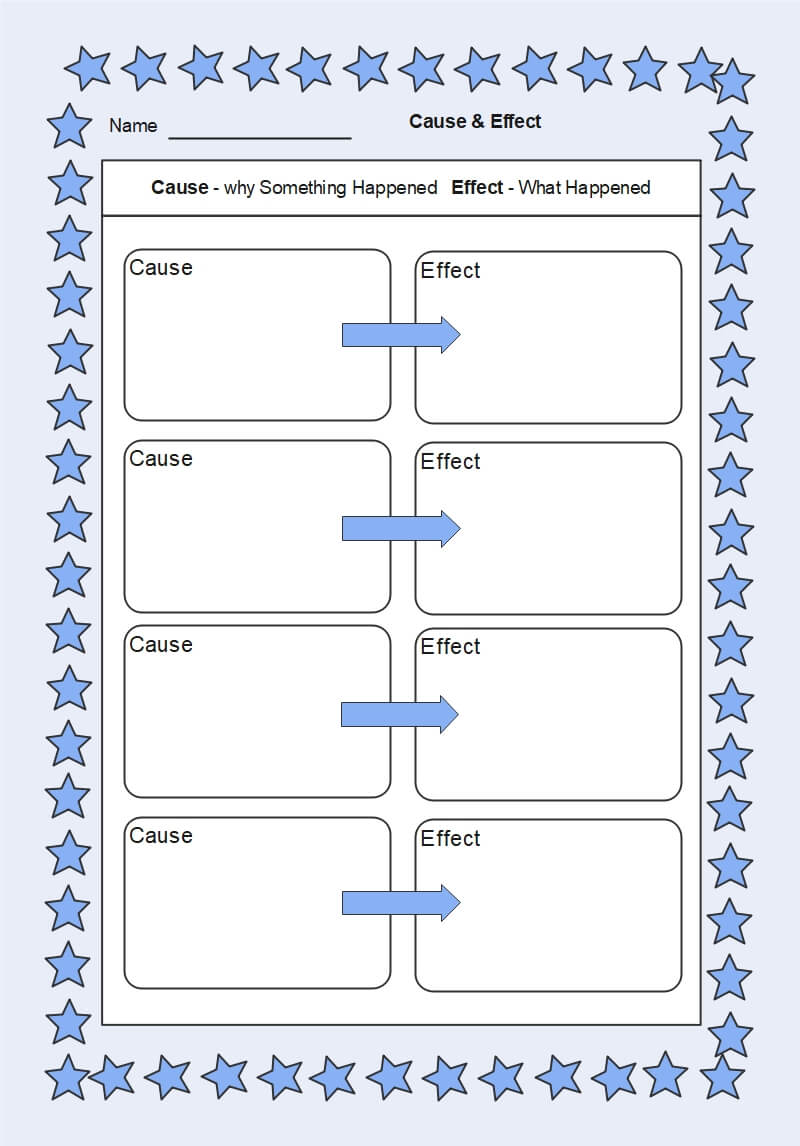 Cause and Effect Graphic Organizer Printable