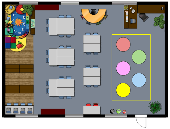 classroom drawing layout