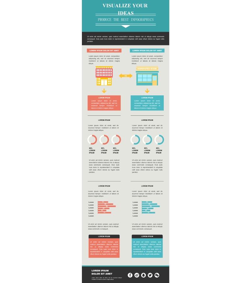 Infografik zum Vergleich von Unternehmen