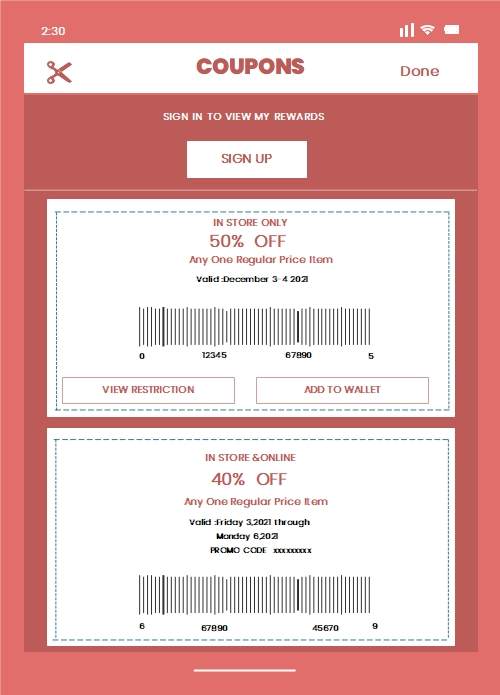 Blank Coupon Template