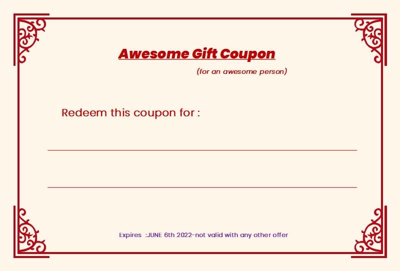 Free, printable, customizable coupon templates