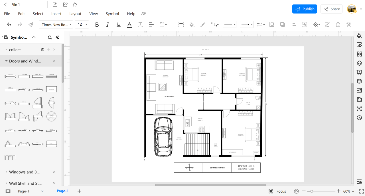 Créateur de plan d'étage en ligne - EdrawMax