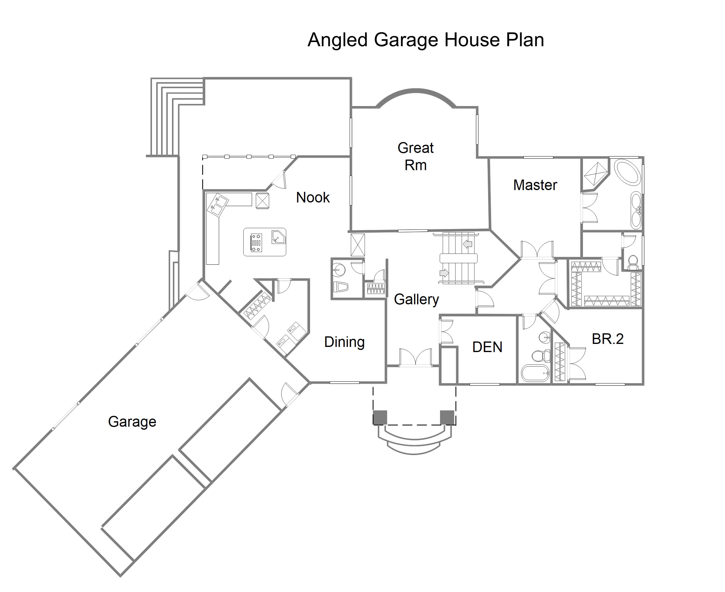 Ranch Floor Plans With Angled Garage Viewfloor co