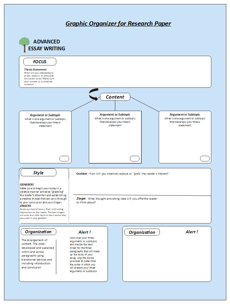 graphic organizer for research paper pdf